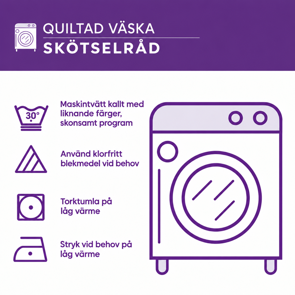 Quiltad ryggsäck – Purpurfärgad plumeria