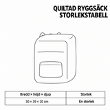Quiltad ryggsäck – Tält och sol