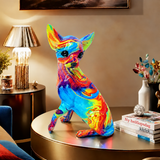 Färgglad bordslampa Chihuahua
