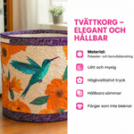 Blommande sol tvättkorg