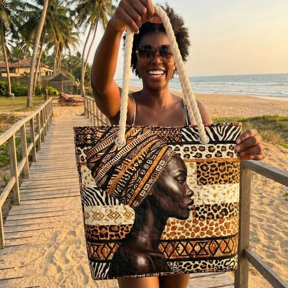 Handgjord strandväska | Melaninens drottning