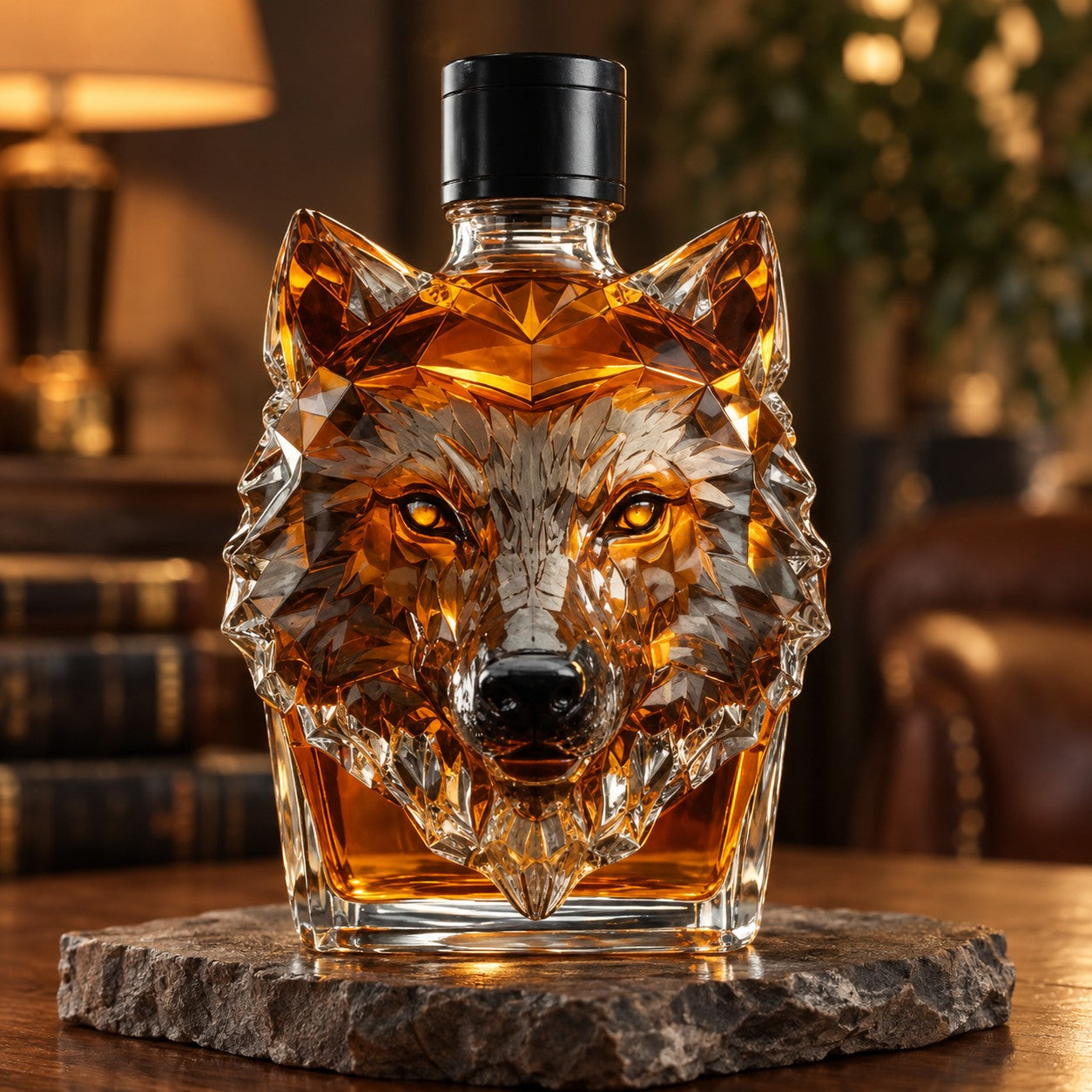 Whiskykaraff varghuvud