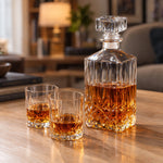 Whiskykaraff – Set med flaska och glas